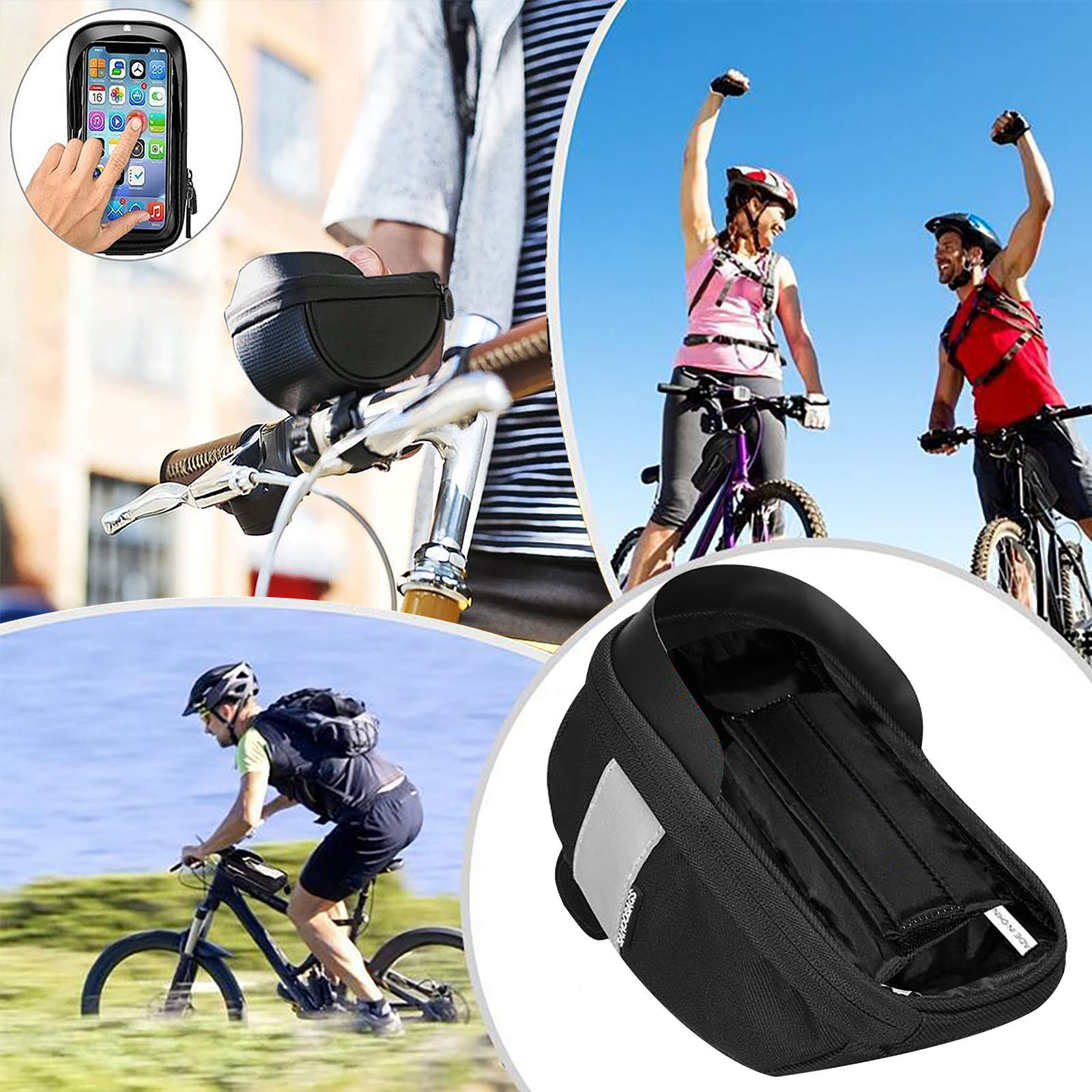 Cycling Gear Duffle - 방수 자전거 폰 가방 핸들바 파우치
