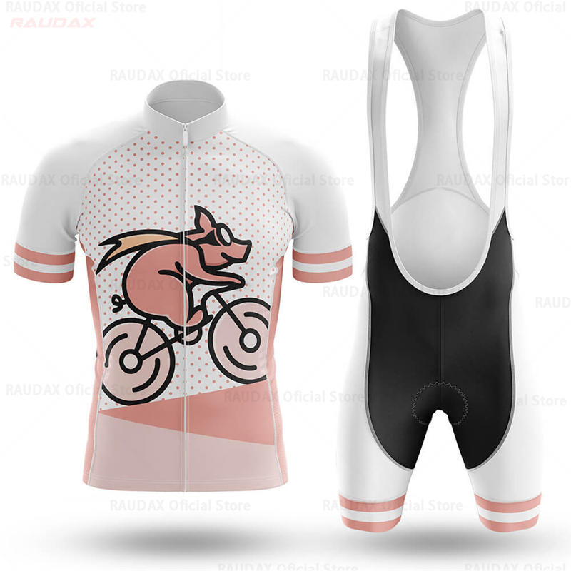 Cycling Gear Padding - 남성용 재미있는 돼지 캐릭터 애니메이션 사이클링