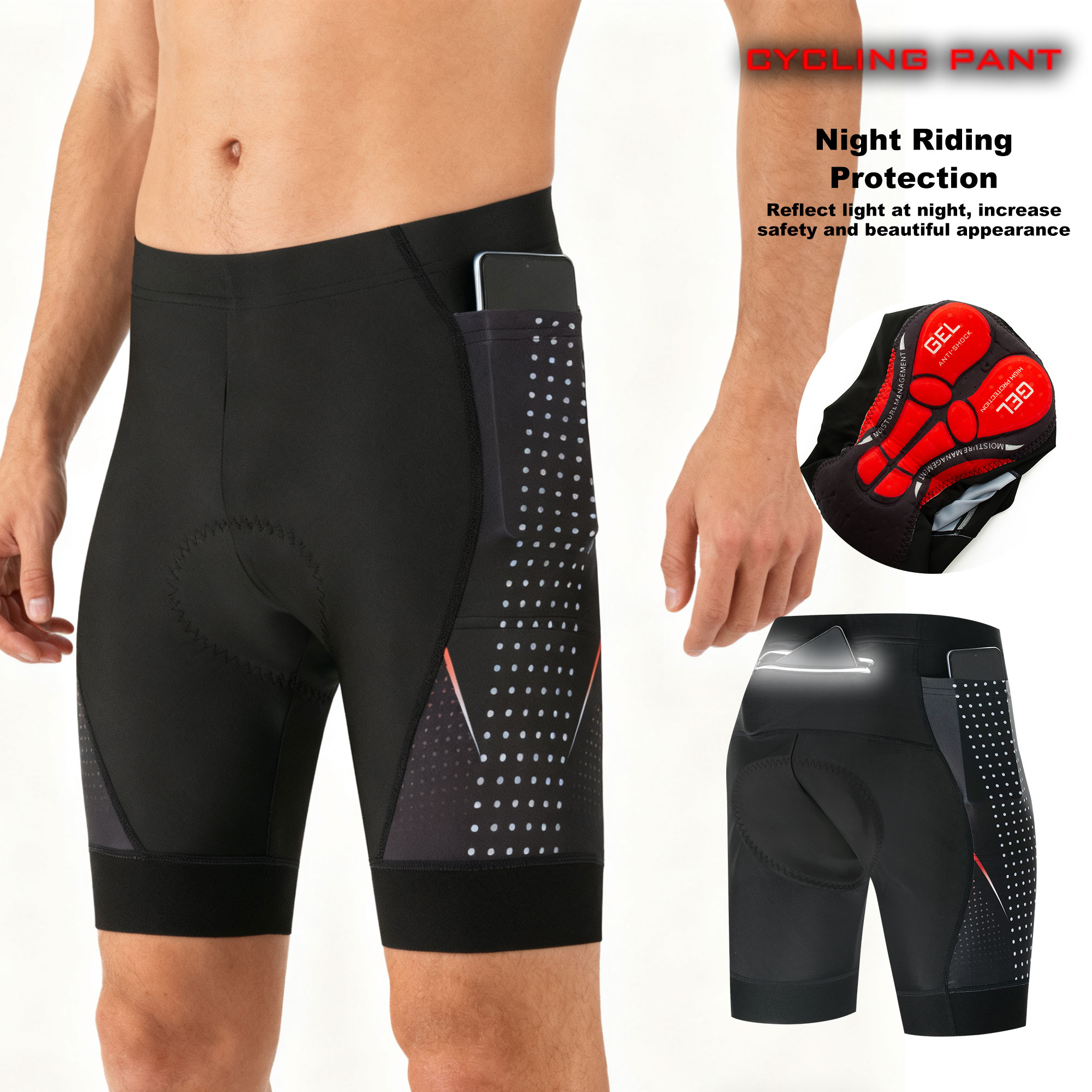 Cycling Gear Padding - 프리미엄 로드 바이크 반바지 5D 젤