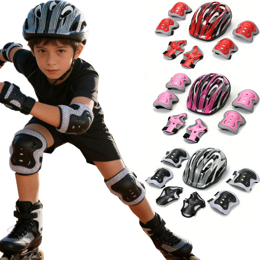 Cycling Protective Gear Kids - 자전거 스포츠 보호 장비 세트 조절