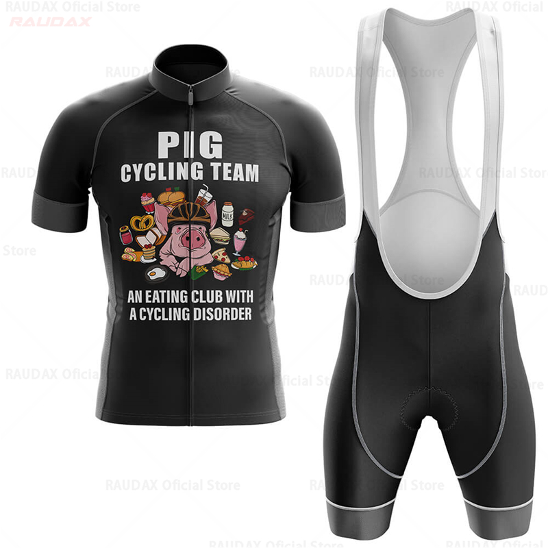 남성용 재미있는 돼지 캐릭터 애니메이션 사이클링 저지  - Cycling Gear Padding 리뷰 및 가격