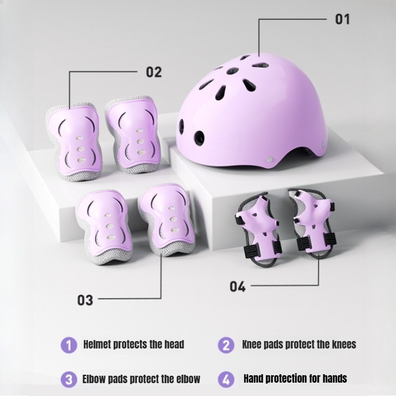 7개/세트 어린이용(3-10세) 손목 보호대, 무릎 보 - Cycling Protective Gear Kids 리뷰 및 가격