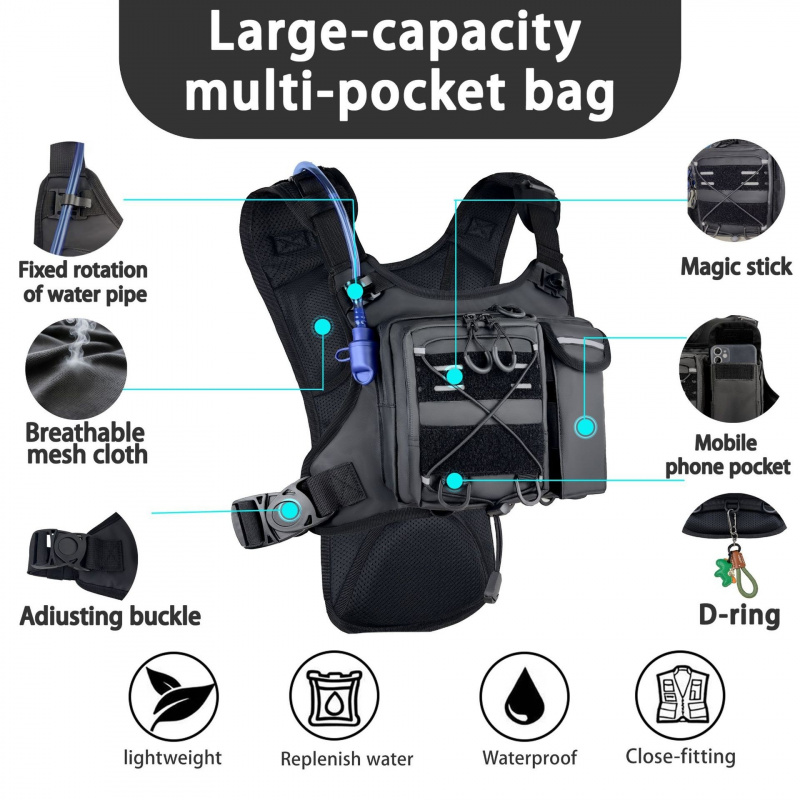 2026 신형 전술 조끼 가슴 가방 (2L 물 주머니  - Cycling Gear Duffle 리뷰 및 가격