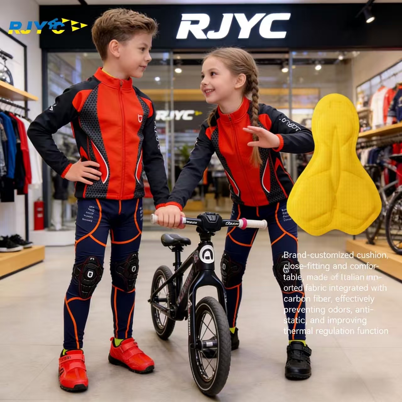 Rjyc 브랜드 봄 여름 아동용 사이클링 의류, 롤러  - Cycling Gear Padding 리뷰 및 가격