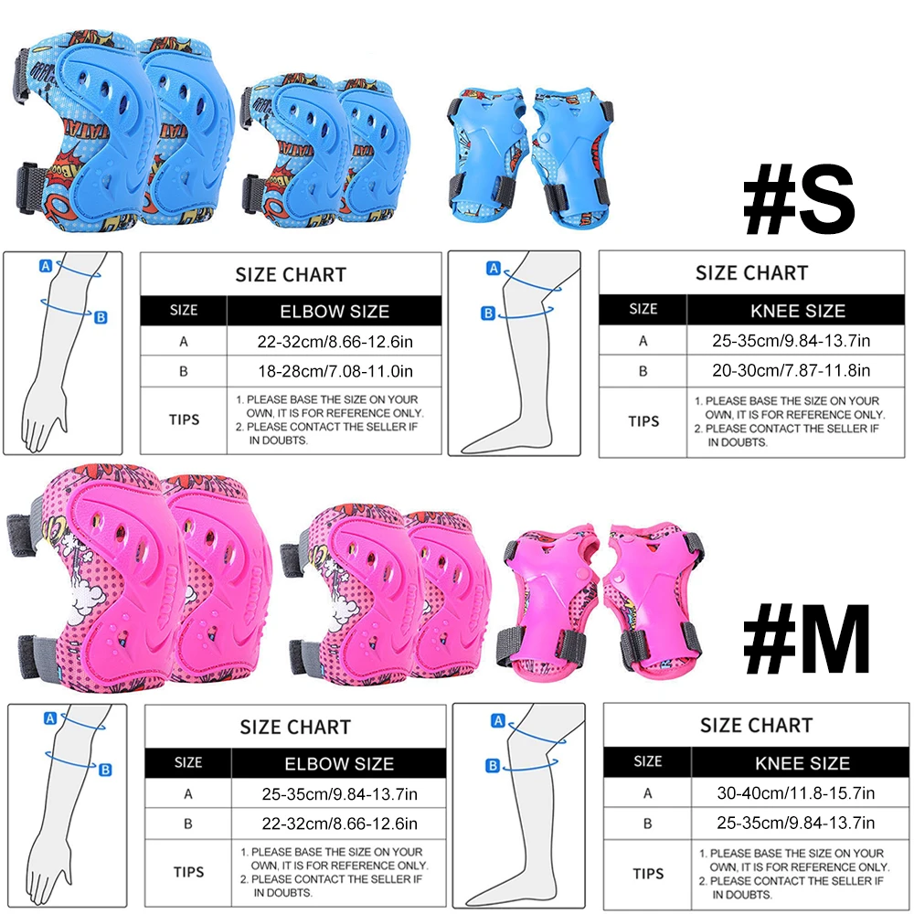 6개입 어린이용 (3-12세) 무릎 팔꿈치 보호대, 롤 - Cycling Protective Gear Kids 리뷰 및 가격