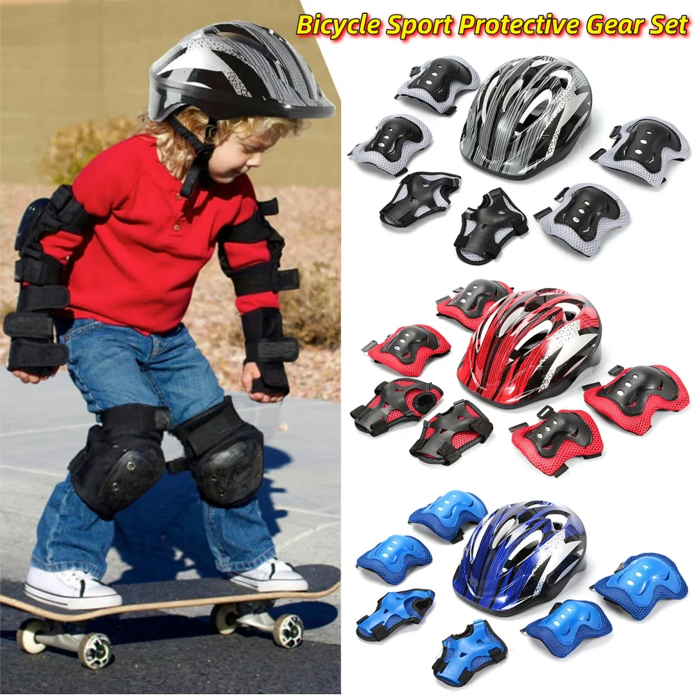 7Pcs 자전거 스포츠 보호 장비 세트 조정 가능한 어 - Cycling Protective Gear Kids 리뷰 및 가격