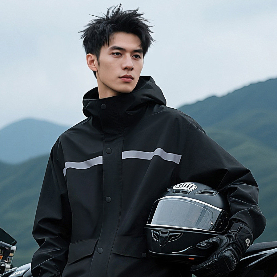 반사 스트립 방수 분리형 레인슈트 후드 레인코트 자켓  - Cycling Gear Rain 리뷰 및 가격